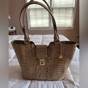 BRAHMIN DIANA TOTE CROC EMBOSSED LEATHER